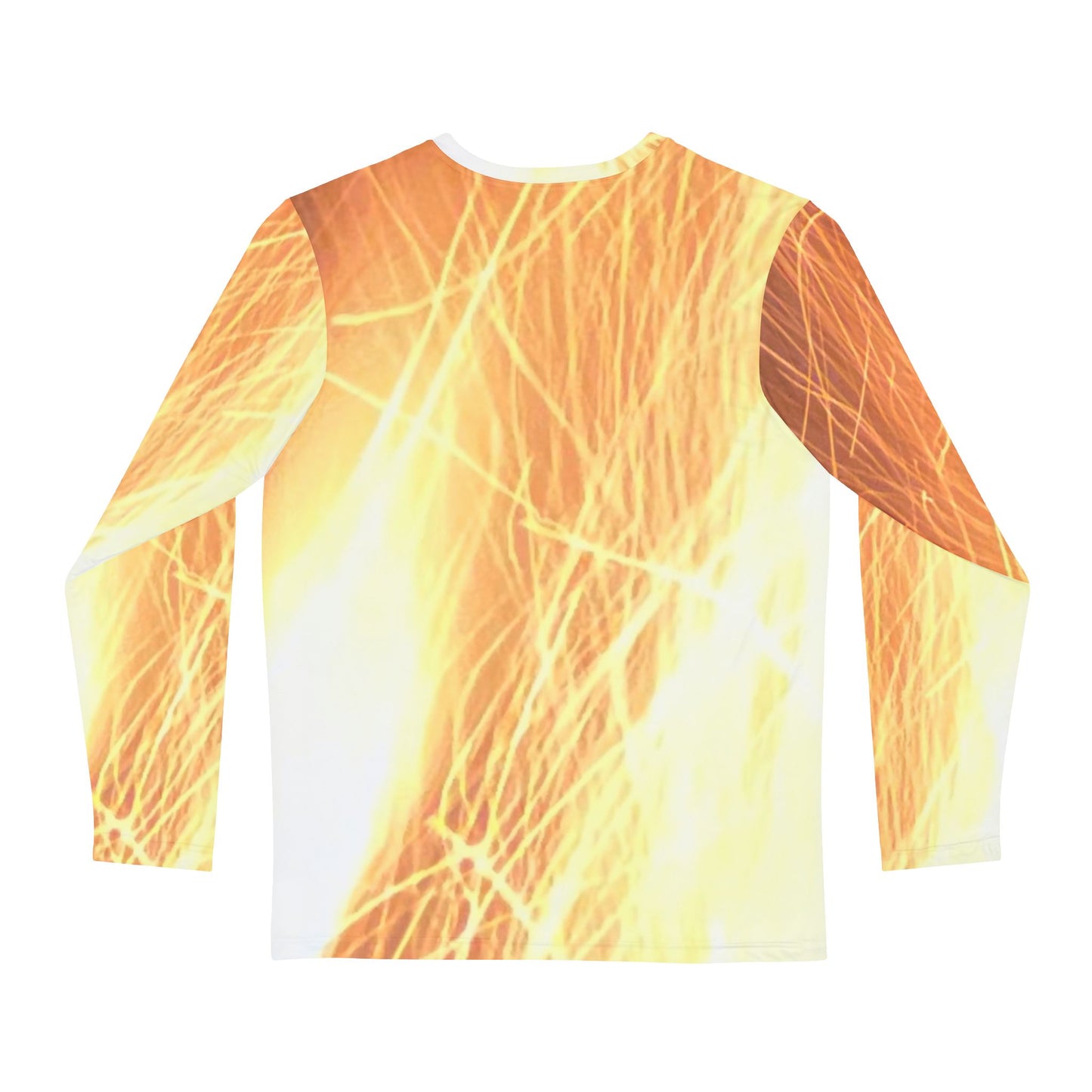 Men's Flame Abstract Long Sleeve Shirt – All-Over Print Fire Design