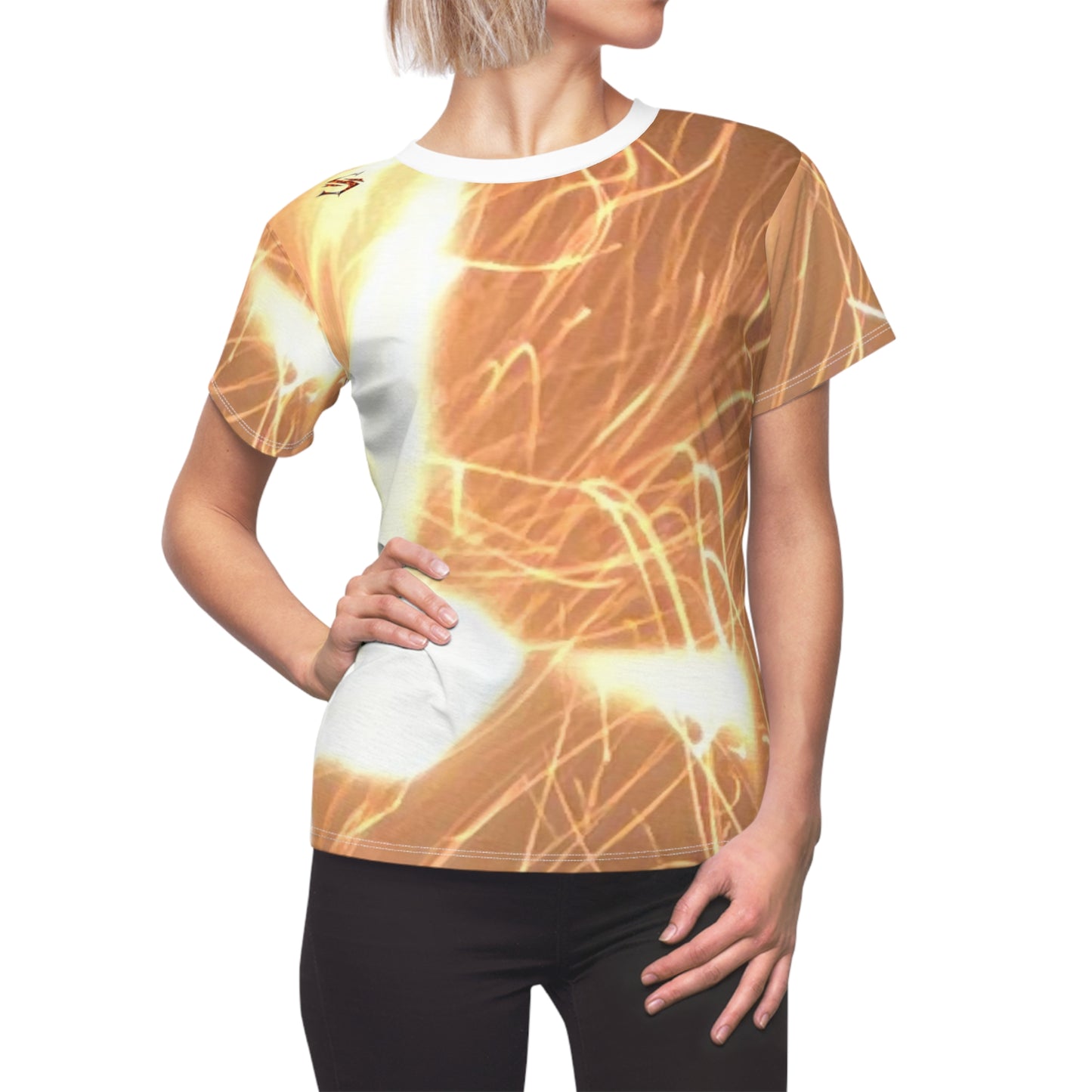 Women's Abstract Flame Print Tee