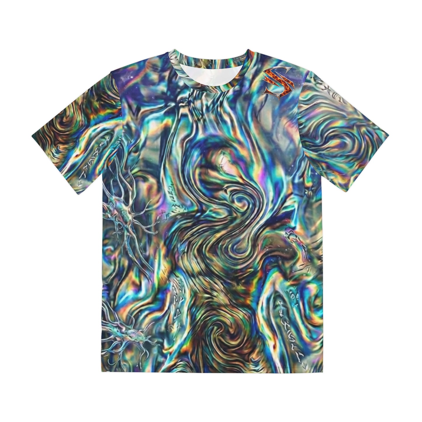 NUMEN NATURAE Iridescent Swirl Tee – SPIRYLIT "Cosmic Flux" Edition
