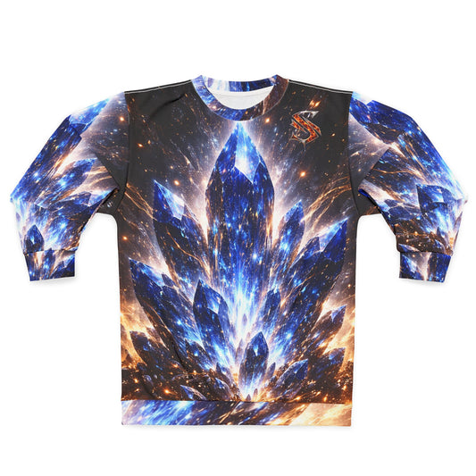 Prism Ascend AOP Sweatshirt — Celestial Crystal Ignition