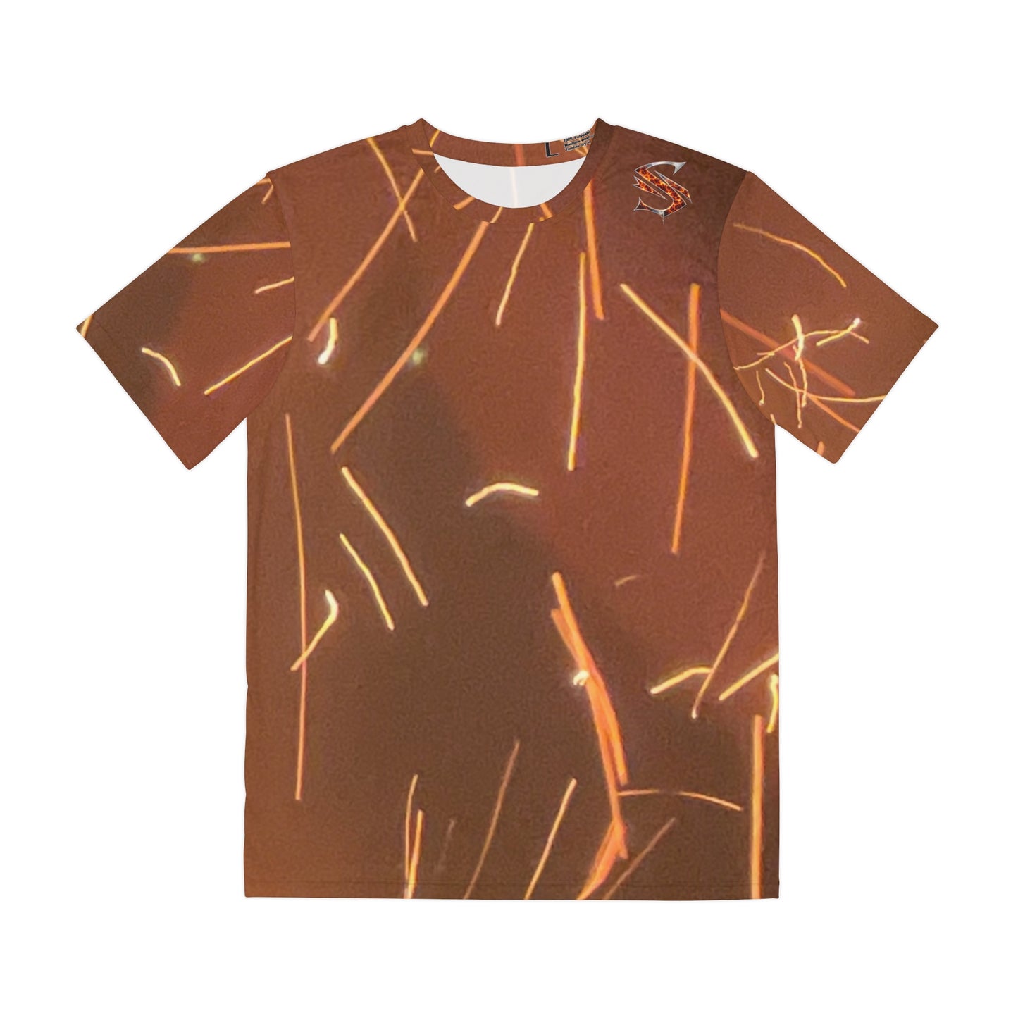 Sparks All-Over Print Tee — Men’s Firework Spark Pattern Shirt
