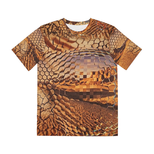NUMEN NATURAE Gilded Glitch Tee – SPIRYLIT "Desert Fractal" Edition