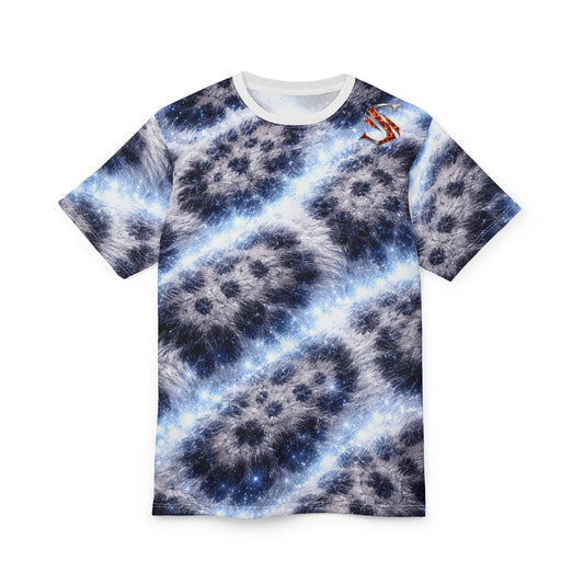 Celestial Dominion: The "Frost Strike" All-Over Print Tee by SPIRYLIT