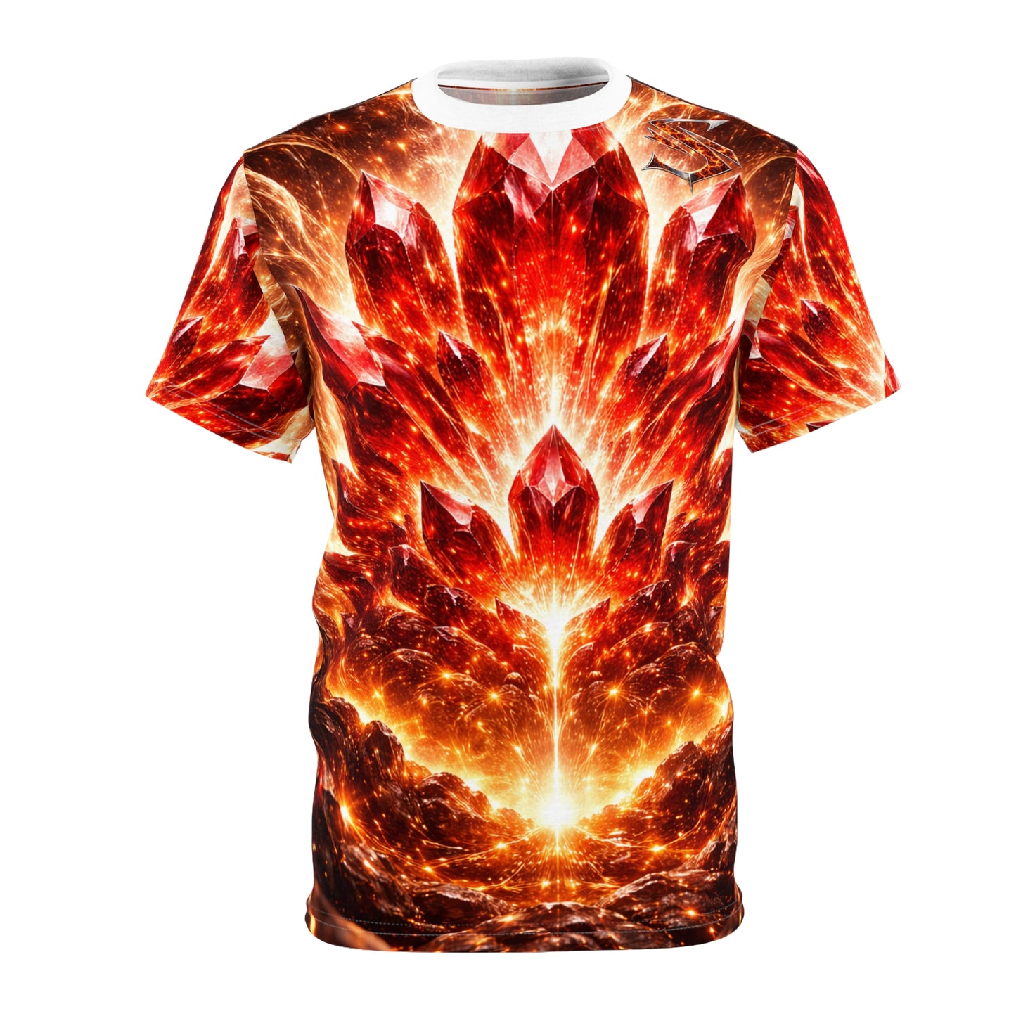 Infernal Ascension – Celestial Fire Crystal AOP Tee