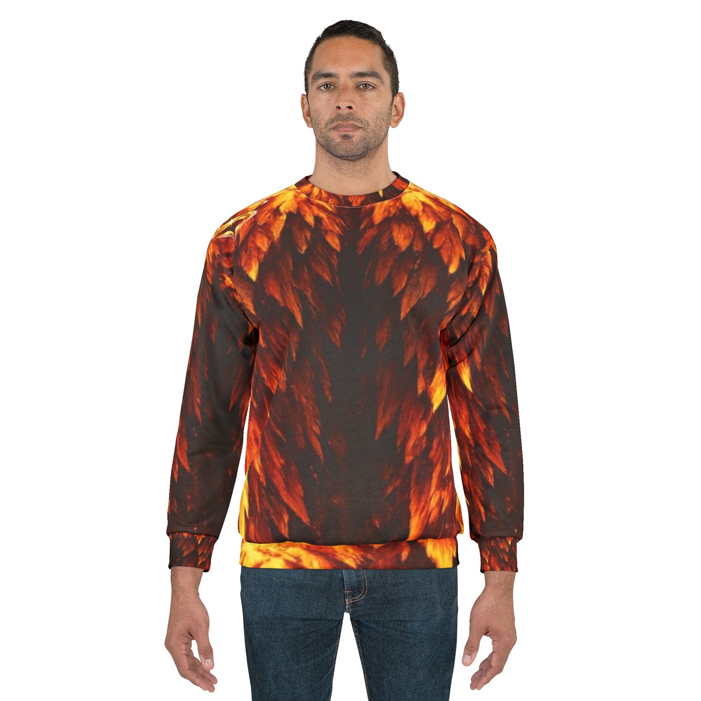 SPIRYLIT "Inferno Seraph" All-Over Print Divine Wings Sweatshirt