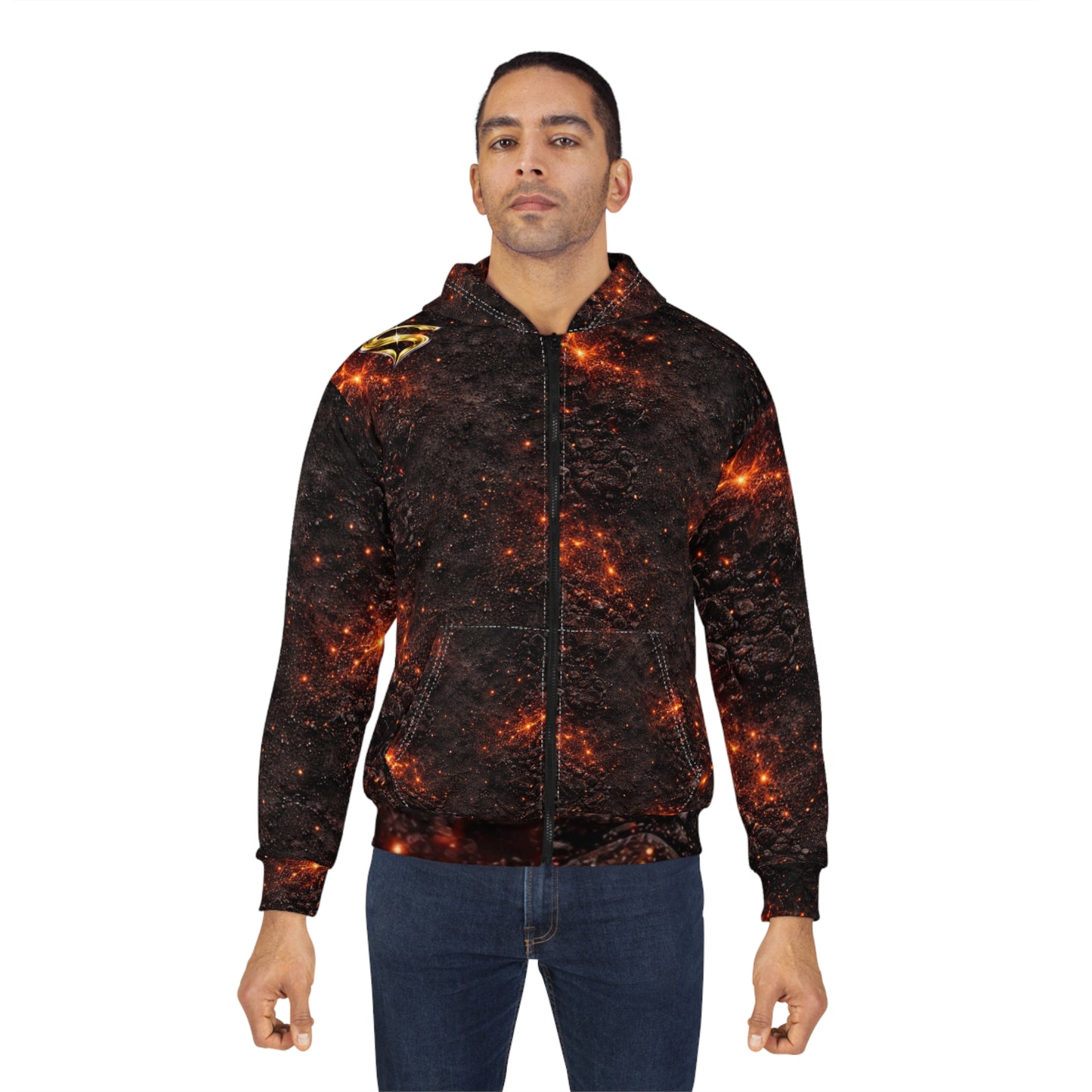 SPIRYLIT "Molten Core" Unisex Zip-Up Hoodie | Magma Ember Edition