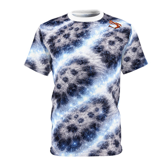 Celestial Dominion: The "Frost Strike" All-Over Print Tee by SPIRYLIT
